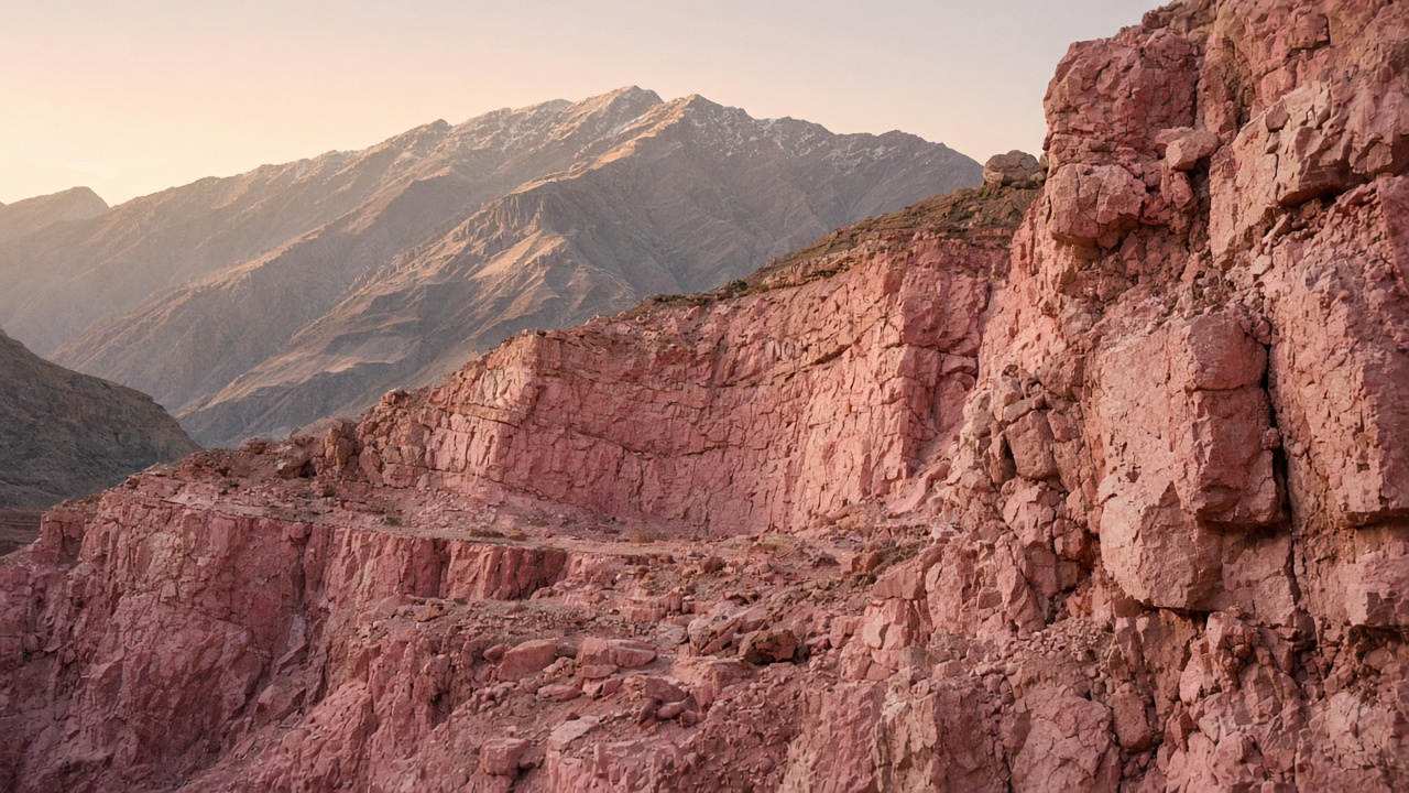 Himalayan pink salt mountains in Pakistan