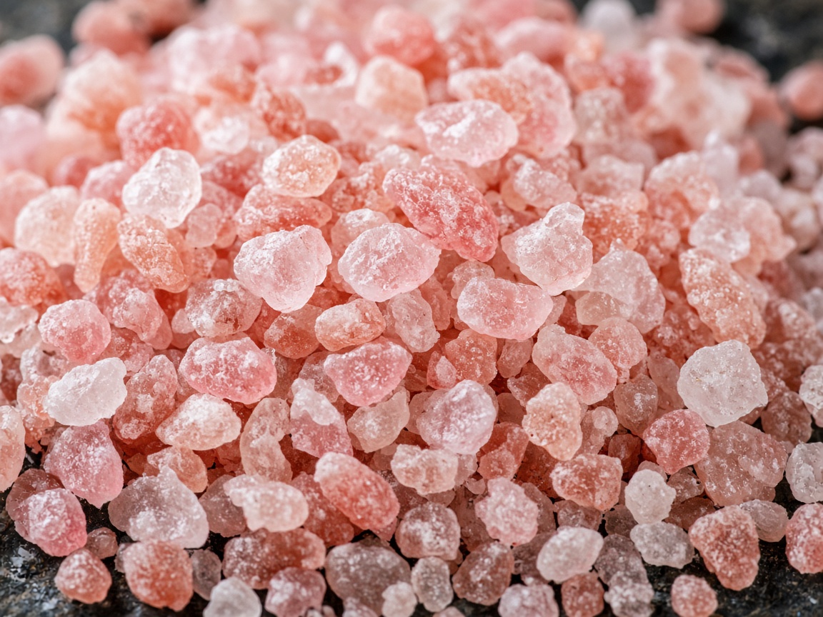 Himalayan pink salt crystals